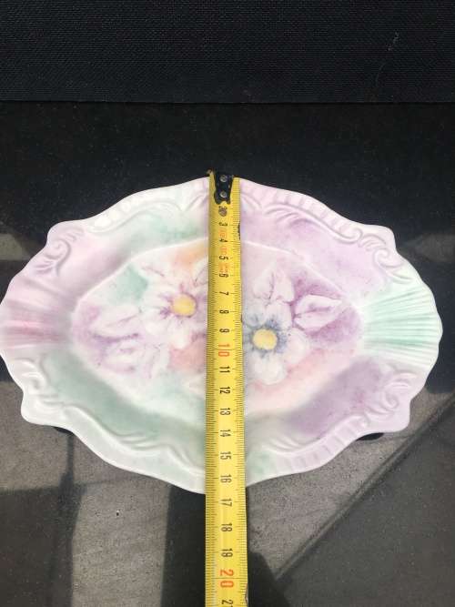Beautiful Vintage "Wiesenthal" Porcelain Top Quality Dinnerware, Raised Gilt Floral Snack Dish.