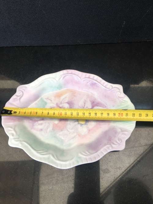 Beautiful Vintage "Wiesenthal" Porcelain Top Quality Dinnerware, Raised Gilt Floral Snack Dish.