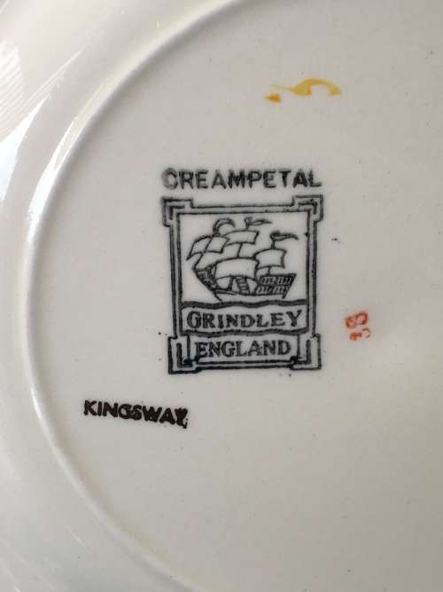 Stunning Rare Vintage c1930s Creampetal Grindley Kingsway England Porcelain Plate 20 cm. Replacement