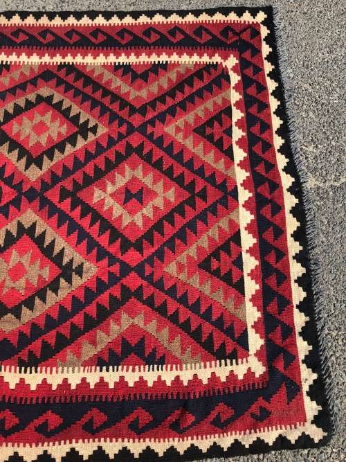 WOW !!!  STUNNING FLAT WEAVE PURE WOOL HAND KNOTTED AFGHAN KELIM PERSIAN CARPET 2520 X 1500mm