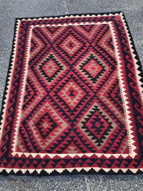 WOW !!!  STUNNING FLAT WEAVE PURE WOOL HAND KNOTTED AFGHAN KELIM PERSIAN CARPET 2520 X 1500mm