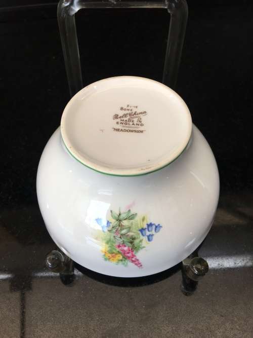 Wow!!! Ultra Rare c1940s "MEADOWSIDE" Fine Bone Bell China Sugar Bowl.