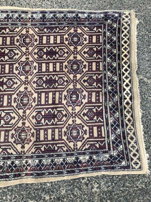 WOW !!! STUNNING PURE WOOL HAND KNOTTED UNUSUAL TRADITIONAL MORI BOKHARA PERSIAN RUG 2000 X 1170mm