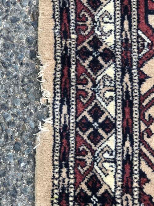 WOW !!! STUNNING PURE WOOL HAND KNOTTED UNUSUAL TRADITIONAL MORI BOKHARA PERSIAN RUG 2000 X 1170mm