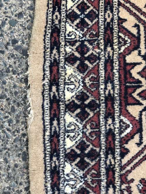 WOW !!! STUNNING PURE WOOL HAND KNOTTED UNUSUAL TRADITIONAL MORI BOKHARA PERSIAN RUG 2000 X 1170mm