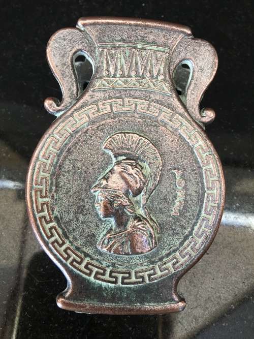Wow!!! Stunning & Collectible 2 x Heavy Antique Bronze Paper Clips/letter holders Made in Greece.