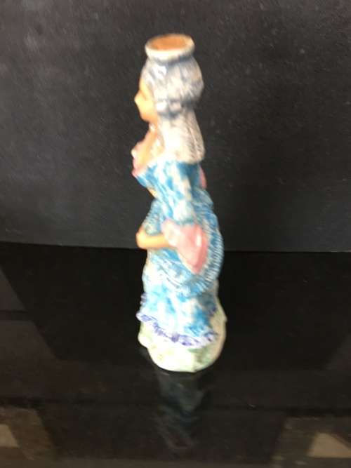 Vintage Italian Girolamo Luxardo Ardo Cherry Wine Victorian Female figurine Porcelain Decanter-Empty