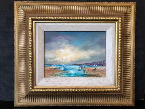 INVESTMENT ART ~ FAMOUS SA ARTIST CHARMAINE EASTMENT OIL ON CANVAS LANDSCAPE ~ STUNNING FRAME