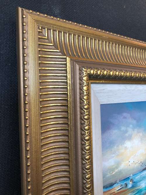 INVESTMENT ART ~ FAMOUS SA ARTIST CHARMAINE EASTMENT OIL ON CANVAS LANDSCAPE ~ STUNNING FRAME