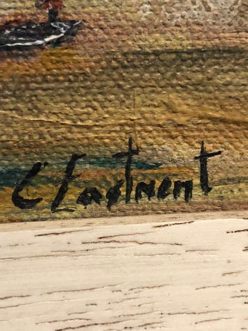 INVESTMENT ART ~ FAMOUS SA ARTIST CHARMAINE EASTMENT OIL ON CANVAS LANDSCAPE ~ STUNNING FRAME