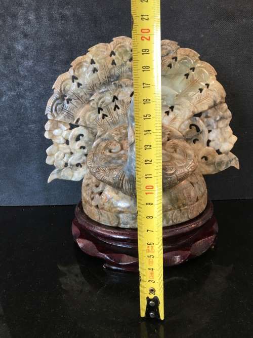 Investment Art- Antique Hongshan style Hetian Nephrite Jade - Rare Natural Jade Carved Large Peacock