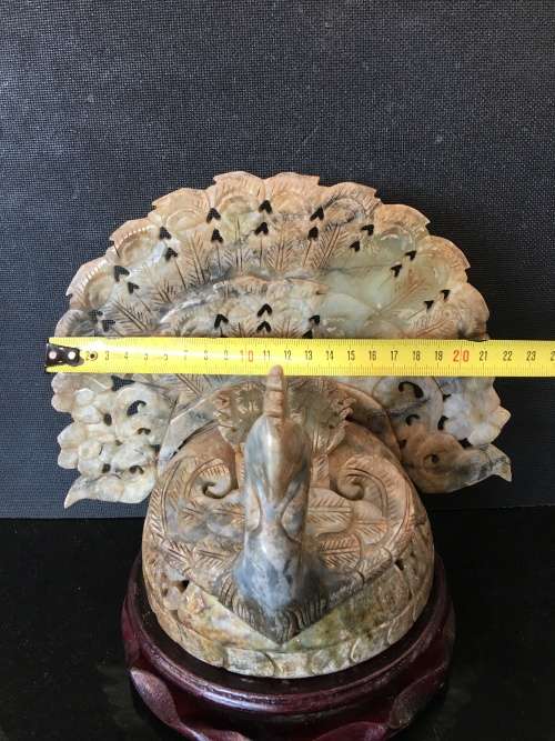 Investment Art- Antique Hongshan style Hetian Nephrite Jade - Rare Natural Jade Carved Large Peacock