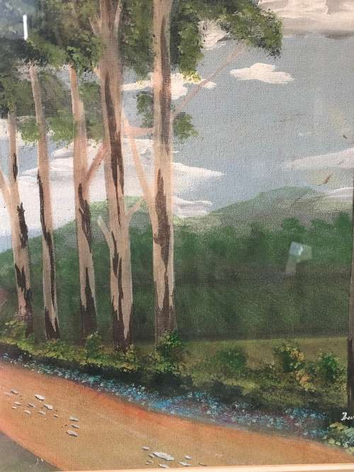 WOW !!! VERY LARGE FRAMED OIL ON BOARD BY TREVOR HAYWOOD , STUNNING PAINTING