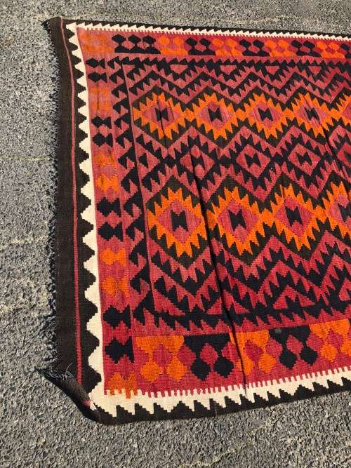 WOW !!! LARGE PURE WOOL HAND KNOTTED FLAT WEAVE PERSIAN KELIM CARPET 3000 X 2000mm