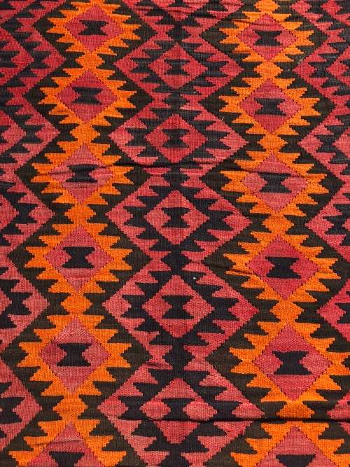WOW !!! LARGE PURE WOOL HAND KNOTTED FLAT WEAVE PERSIAN KELIM CARPET 3000 X 2000mm