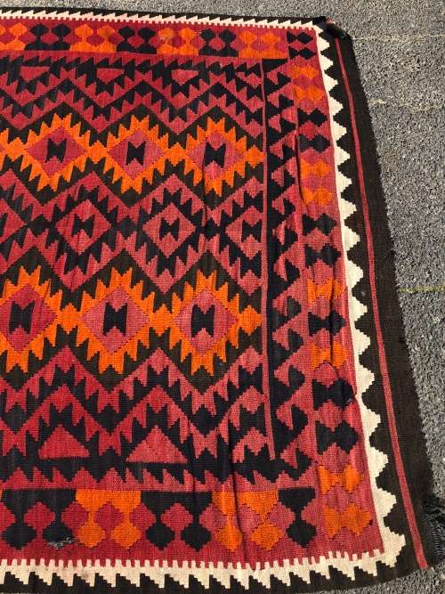 WOW !!! LARGE PURE WOOL HAND KNOTTED FLAT WEAVE PERSIAN KELIM CARPET 3000 X 2000mm