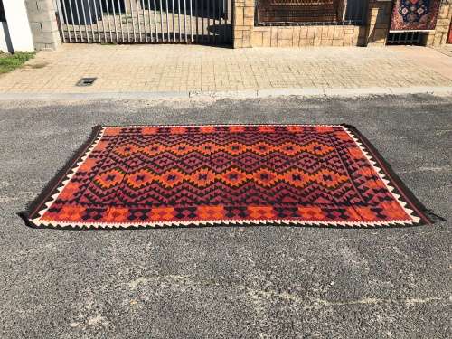 WOW !!! LARGE PURE WOOL HAND KNOTTED FLAT WEAVE PERSIAN KELIM CARPET 3000 X 2000mm