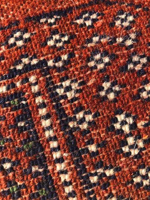 WHAT A BEAUTY - RARE TASSELED PURE WOOL HAND KNOTTED TURKMAN YAMOUT PERSIAN PRAYER RUG 1300 X 830mm