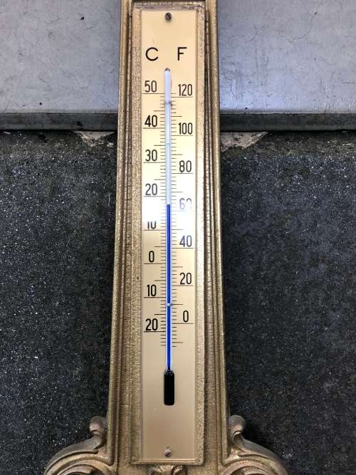 WOW !!! STUNNING HEAVY BRASS ROCOCO BAROMETER / CLOCK / HYDROMETER / THERMOMETER WEATHER STATION