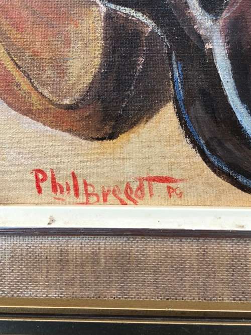 INVESTMENT ART - PHIL BREEDT ACCLAIMED SA ARTIST FRAMED OIL ON CANVAS STILL LIFE