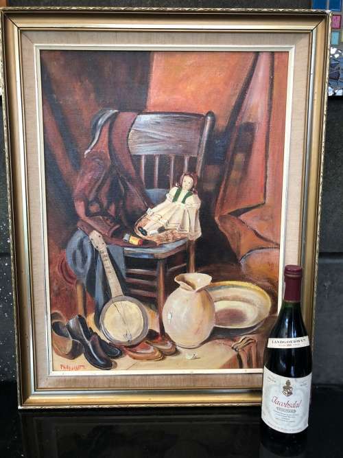 INVESTMENT ART - PHIL BREEDT ACCLAIMED SA ARTIST FRAMED OIL ON CANVAS STILL LIFE