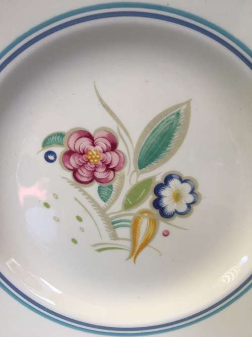 Collectors,Rare Susie Cooper Production Crown Works Burslem England c1944 Dinner Plate bid/per/plate