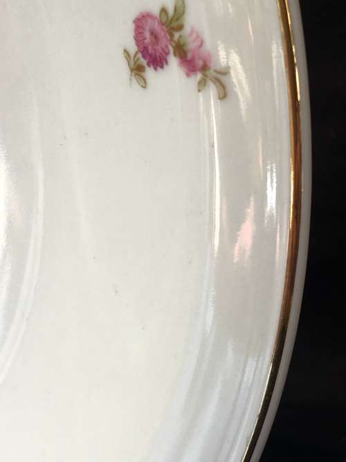 Antique Collectors, c1918 + Furstenberg Germany Porcelain 25 cm Plate. Rose Floral & Gold Gilt
