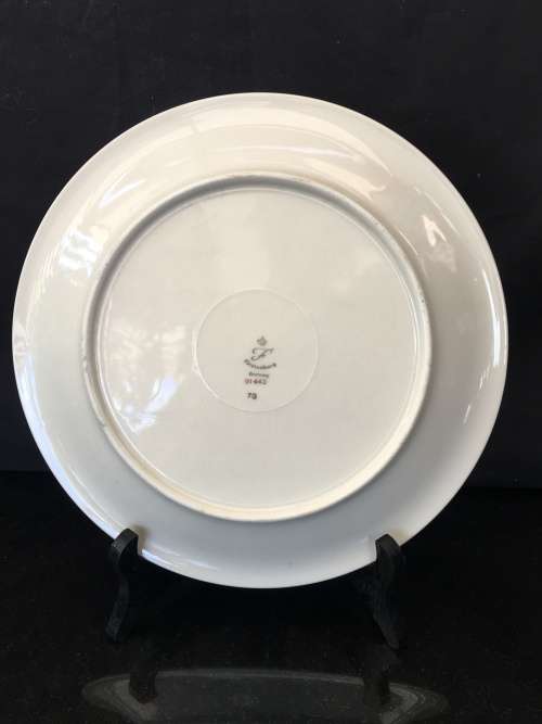 Antique Collectors, c1918 + Furstenberg Germany Porcelain 25 cm Plate. Rose Floral & Gold Gilt