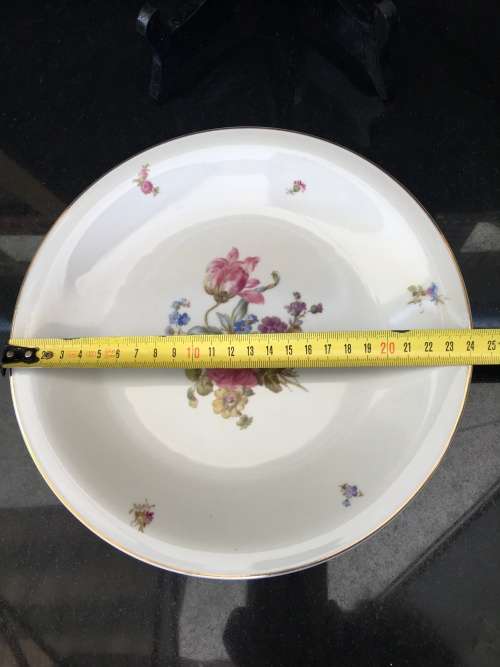 Antique Collectors, c1918 + Furstenberg Germany Porcelain 25 cm Plate. Rose Floral & Gold Gilt
