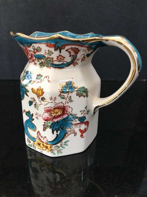 Stunning Rare Antique Masons Ironstone Made in England "Java" Water Pitcher. 1Lt