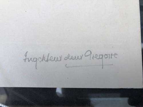 WOW !!! GREGOIRE BOONZAAIER WATERCOLORED LINOCUT DATED 1978 AND AUTHENTICATED ON THE BACK