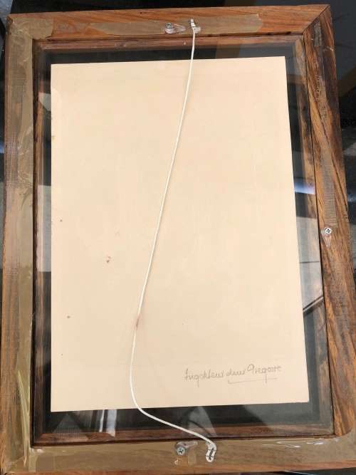 WOW !!! GREGOIRE BOONZAAIER WATERCOLORED LINOCUT DATED 1978 AND AUTHENTICATED ON THE BACK