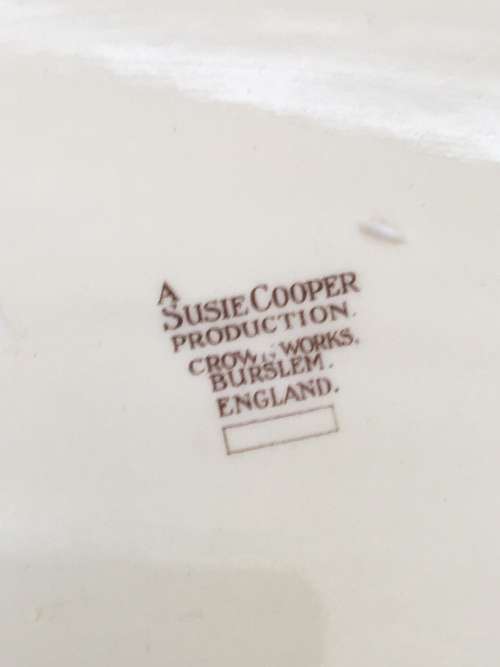 Collectors,Rare Susie Cooper Production Crown Works Burslem England c1940s X Large Platter