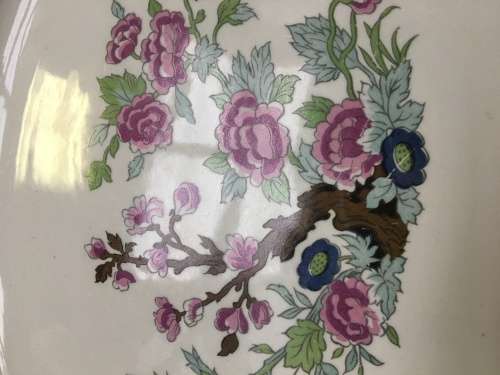 Absolutely Stunning  c1890s Victoria Pottery Fenton England Indian Tree Large Platter 36 cm