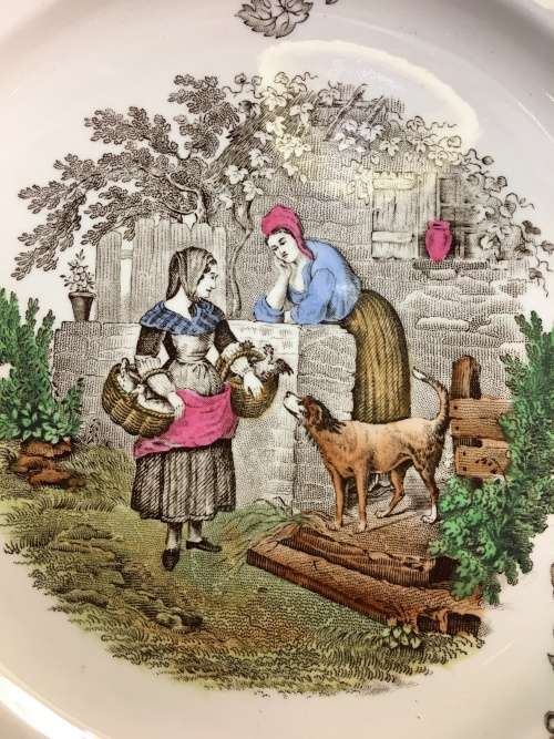 Beautiful Rare c1940s Copeland Spode England "Spodes Byron" Large Plate Brown & Green  25cm