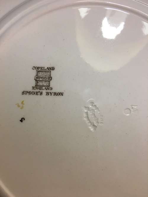 Beautiful Rare c1940s Copeland Spode England "Spodes Byron" Large Plate Brown & Green  25cm