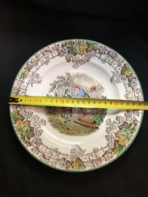 Beautiful Rare c1940s Copeland Spode England "Spodes Byron" Large Plate Brown & Green  25cm