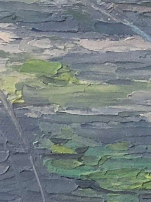 INVESTMENT ART~ VERA VOLSCHENK (1899-1987) - ROAD THROUGH TREES - OIL ON BOARD DATED 1948