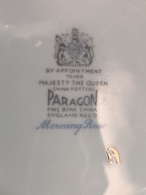 Stunning Vintage Paragon "Morning Rose" By Appointment to Her Majesty The Queen. Gravy Dish & Tray