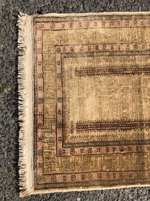 WOW !!! RARE ANTIQUE PURE WOOL HAND KNOTTED ARDABIL PERSIAN PRAYER RUG 930 X 580mm