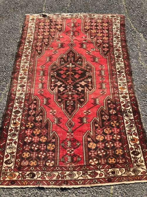 STUNNING NICELY WORN PURE WOOL HAND KNOTTED VINTAGE SIRJAN SHAHR BABAK PERSIAN CARPET 1950 X 1310mm