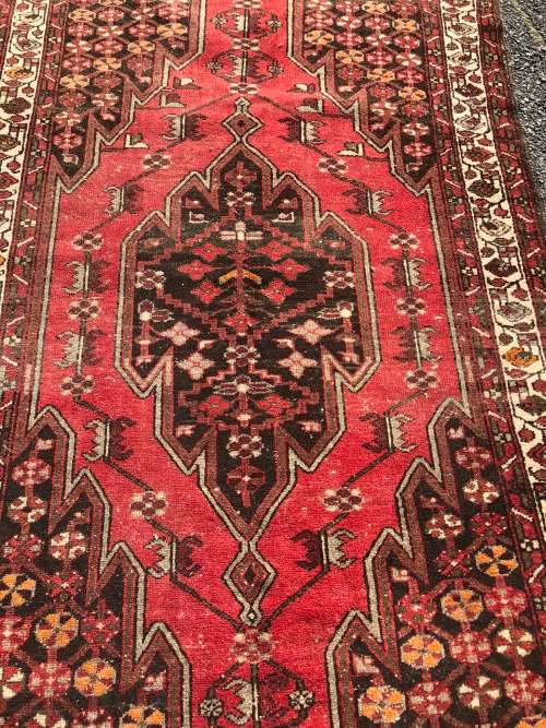 STUNNING NICELY WORN PURE WOOL HAND KNOTTED VINTAGE SIRJAN SHAHR BABAK PERSIAN CARPET 1950 X 1310mm
