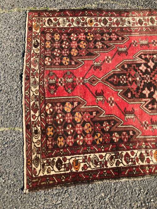 STUNNING NICELY WORN PURE WOOL HAND KNOTTED VINTAGE SIRJAN SHAHR BABAK PERSIAN CARPET 1950 X 1310mm