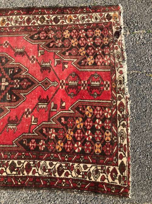STUNNING NICELY WORN PURE WOOL HAND KNOTTED VINTAGE SIRJAN SHAHR BABAK PERSIAN CARPET 1950 X 1310mm