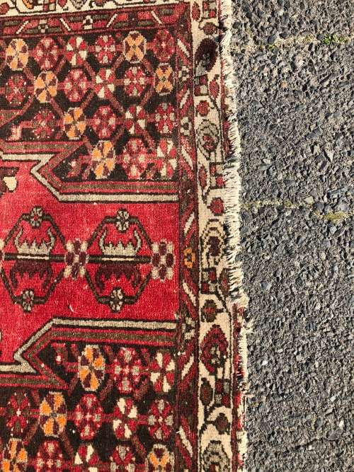 STUNNING NICELY WORN PURE WOOL HAND KNOTTED VINTAGE SIRJAN SHAHR BABAK PERSIAN CARPET 1950 X 1310mm