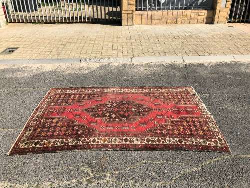 STUNNING NICELY WORN PURE WOOL HAND KNOTTED VINTAGE SIRJAN SHAHR BABAK PERSIAN CARPET 1950 X 1310mm