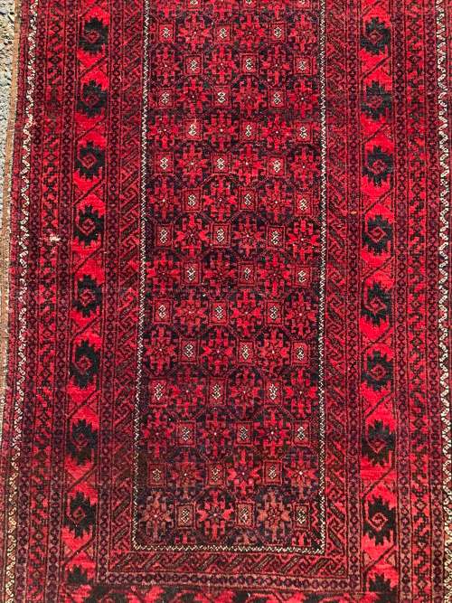 WOW !!! STUNNING PURE WOOL HAND KNOTTED BALOUCH PERSIAN CARPET 1610 X 845mm