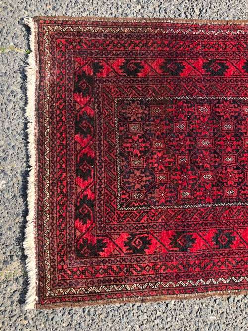 WOW !!! STUNNING PURE WOOL HAND KNOTTED BALOUCH PERSIAN CARPET 1610 X 845mm