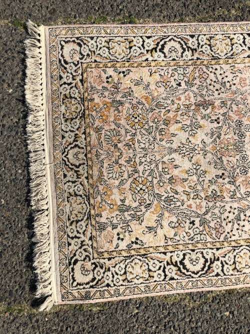 FANTASTIC INVESTMENT -  SILK ON WOOL HAND KNOTTED NAIN PERSIAN CARPET - RUNNER 3730 X 915mm