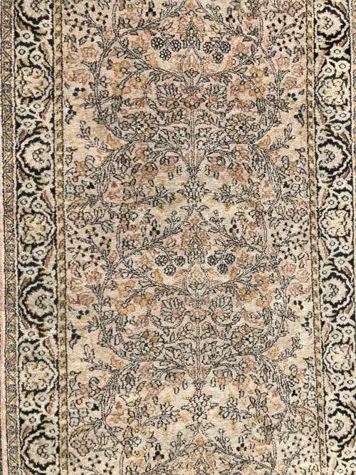 FANTASTIC INVESTMENT -  SILK ON WOOL HAND KNOTTED NAIN PERSIAN CARPET - RUNNER 3730 X 915mm
